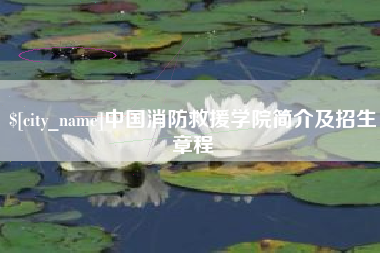 商丘中国消防救援学院简介及招生章程