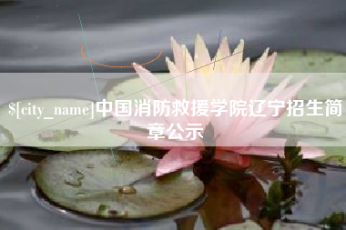商丘中国消防救援学院辽宁招生简章公示
