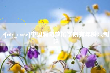 商丘中国消防救援学院有年龄限制吗