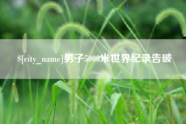 商丘男子5000米世界纪录告破