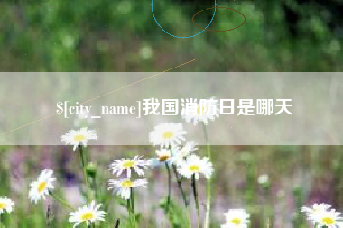 商丘我国消防日是哪天