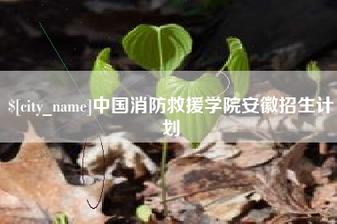 商丘中国消防救援学院安徽招生计划