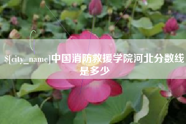 商丘中国消防救援学院河北分数线是多少