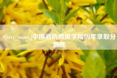 商丘中国消防救援学院历年录取分数线