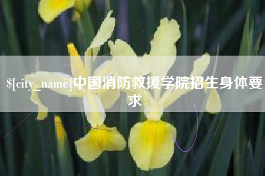 商丘中国消防救援学院招生身体要求