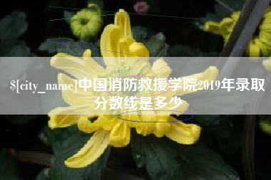 商丘中国消防救援学院2019年录取分数线是多少