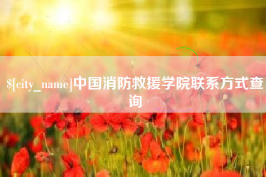 商丘中国消防救援学院联系方式查询