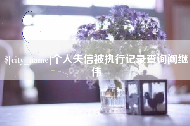 商丘个人失信被执行记录查询阚继伟