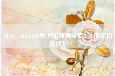 商丘中国消防救援学院2020浙江招生计划