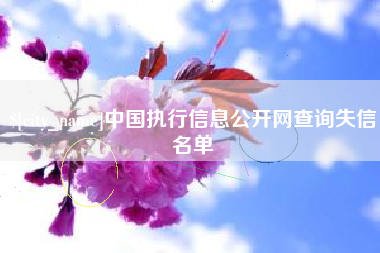 商丘中国执行信息公开网查询失信名单
