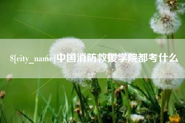 商丘中国消防救援学院都考什么