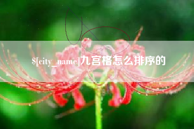 商丘九宫格怎么排序的