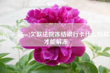 商丘欠款法院冻结银行卡什么时候才能解冻