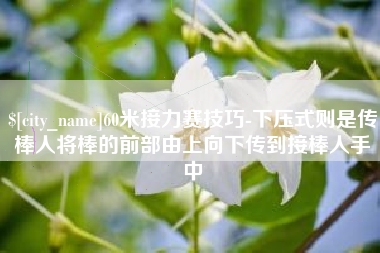 商丘60米接力赛技巧-下压式则是传棒人将棒的前部由上向下传到接棒人手中
