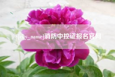 商丘消防中控证报名官网