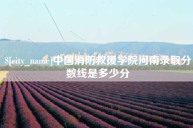 商丘中国消防救援学院河南录取分数线是多少分