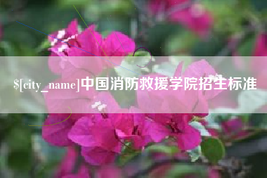 商丘中国消防救援学院招生标准