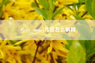 商丘九宫怎么解释