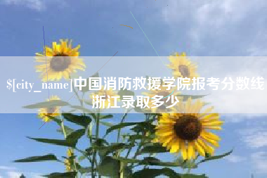 商丘中国消防救援学院报考分数线浙江录取多少